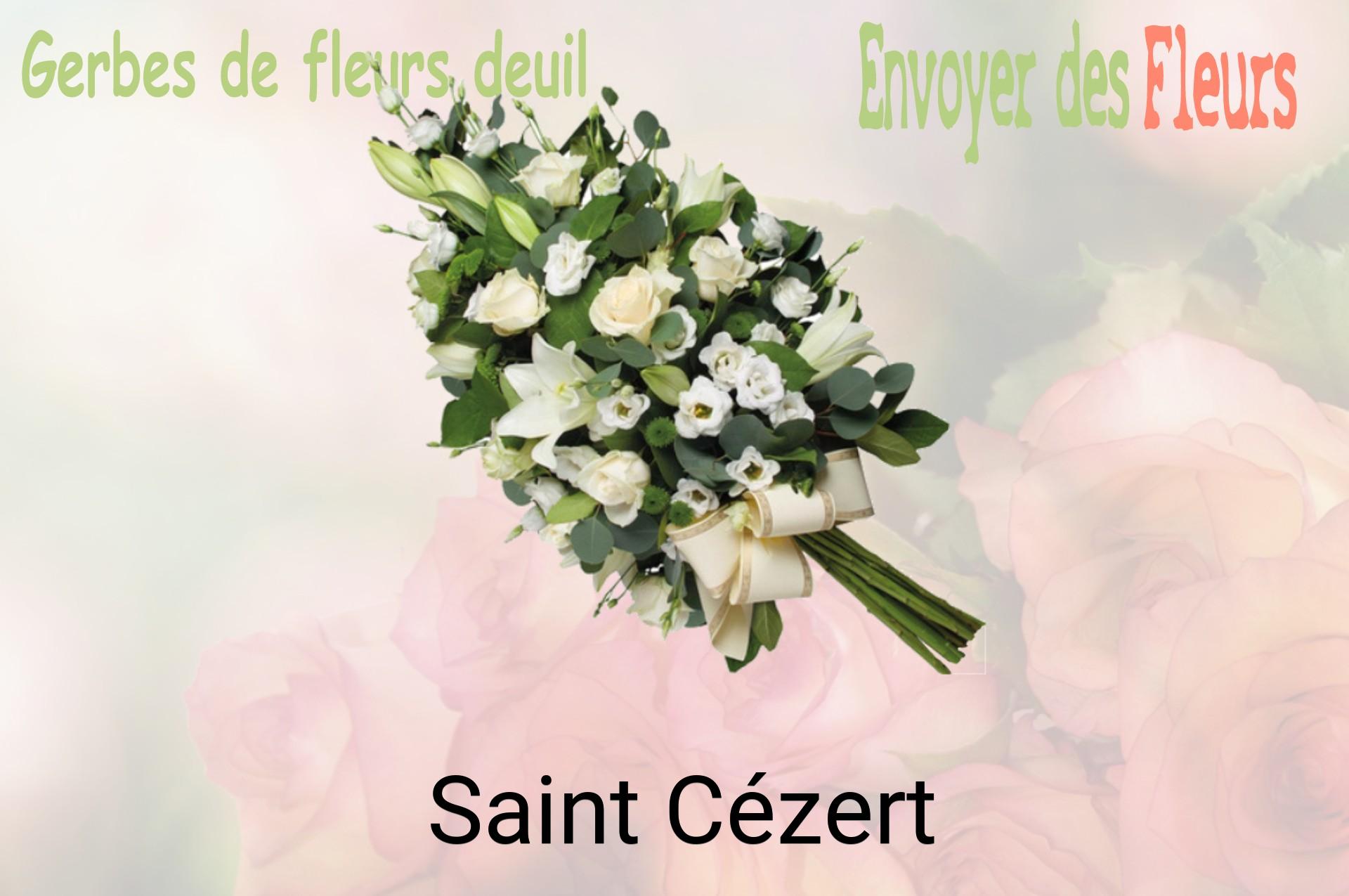 Gerbe de fleurs de deuil livrée à Saint-Cézert